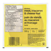 No Name Smoked Meat, Macaroni/Cheese Loaf 500G