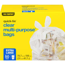 Image of No Name Multi-Purpose Extra Large Bags Clear 50Pk