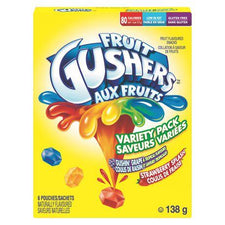 Image of Fruit Gushers By Betty Crocker Gluten Free Variety Pack 6 Pouches,138 G