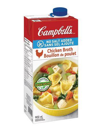 Campbell's Chicken Broth, No Salt 900mL