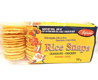 CS RICE SNAPS CHEESE CRACKERS 100g