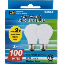 Image of Cm Soft White 100W Lightbulbs 2 Pk