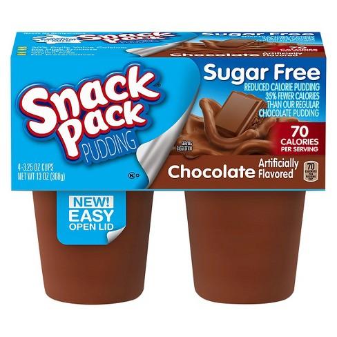Hunts No Sugar Added Chocolate Pudding 4 Pk