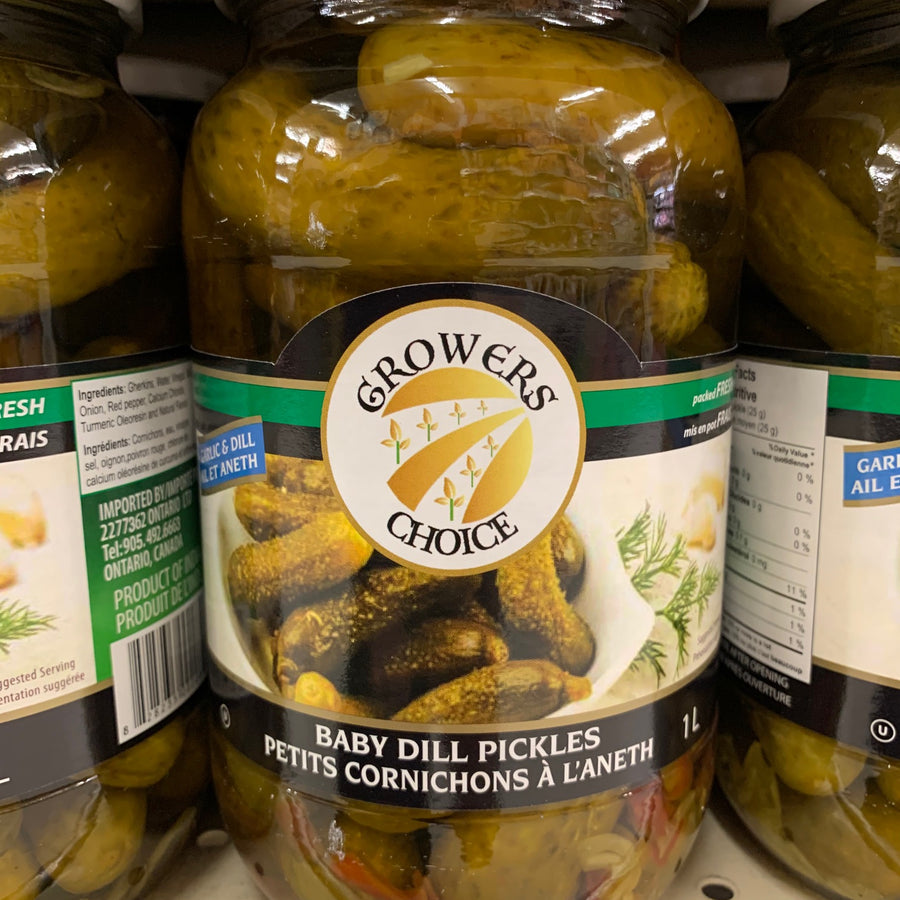 Grower's Choice Baby Dill Pickles 1 Litre