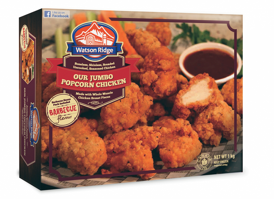Watson Ridge Jumbo Popcorn Chicken with BBQ Sauce 1Kg