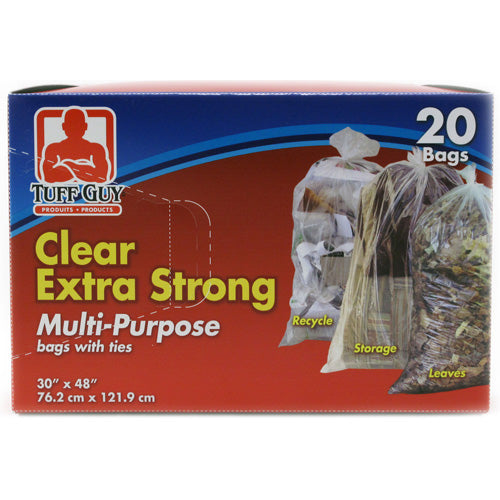 TUFF GUY 20 CLEAR GARBAGE BAGS 30X48 20 PK