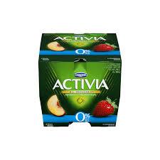 Image of Danone Activia 0 % Strawberry/Peach 8X100G