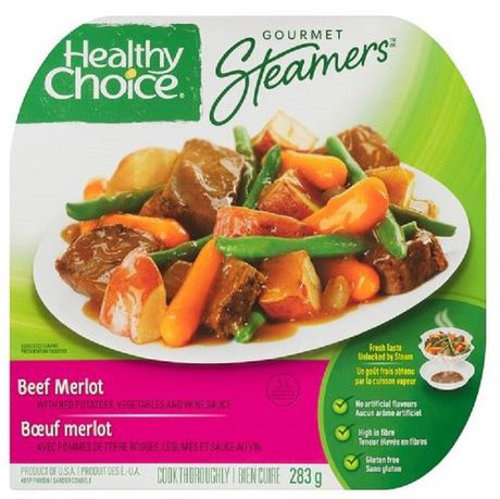 Healthy Choice Gourmet Steamers Beef Merlot Frozen Dinner 269 g