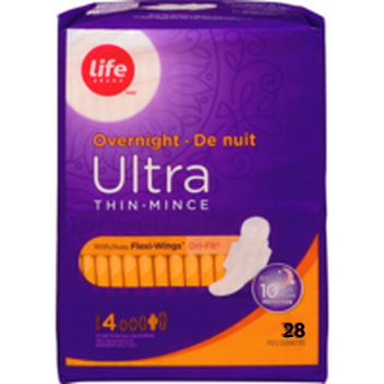 Life Brand Maxi Overnight Wings 28pk