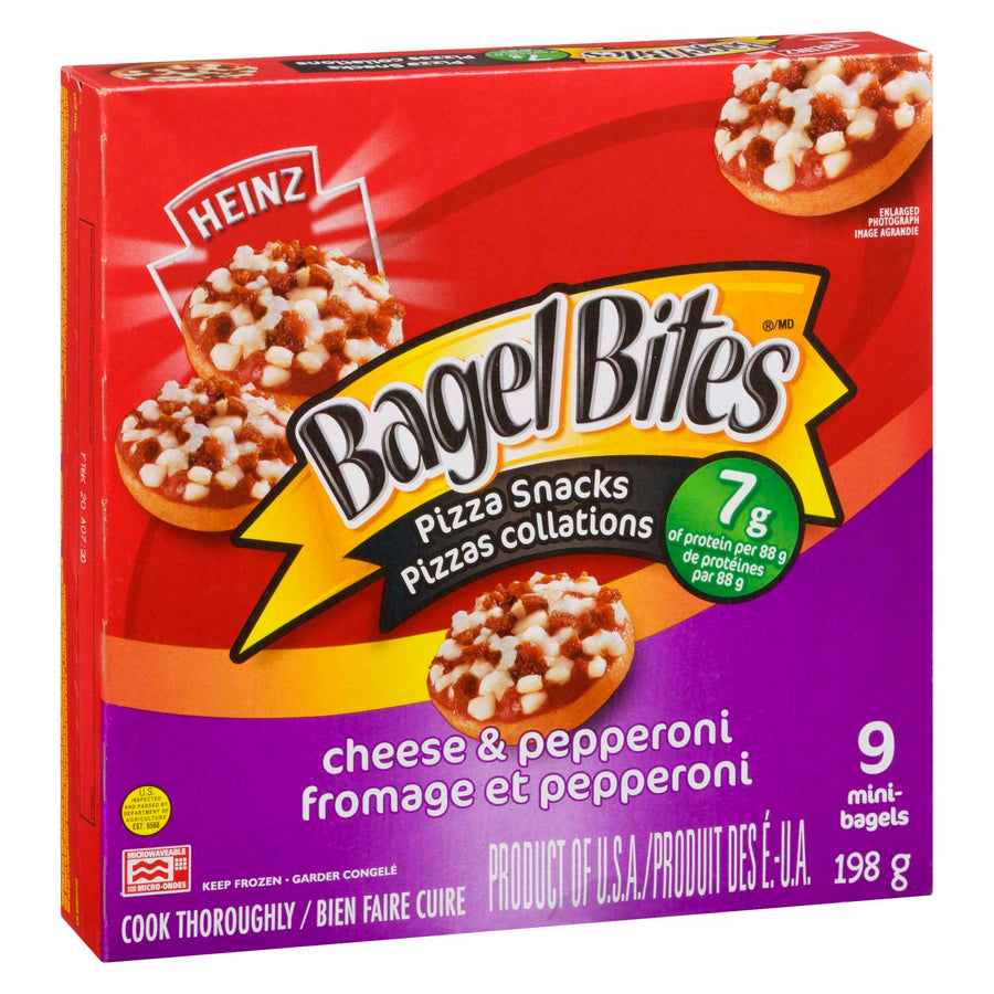 HEINZ BAGEL BITES CHEESE PEPPERONI 198G