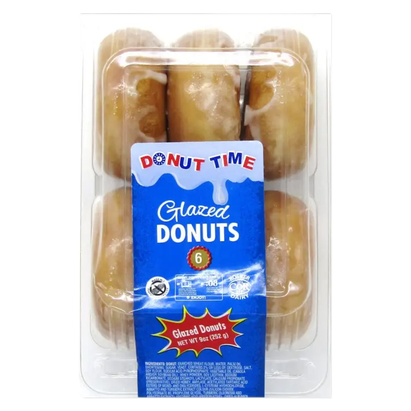 DONUT TIME GLAZED DONUTS 6PK