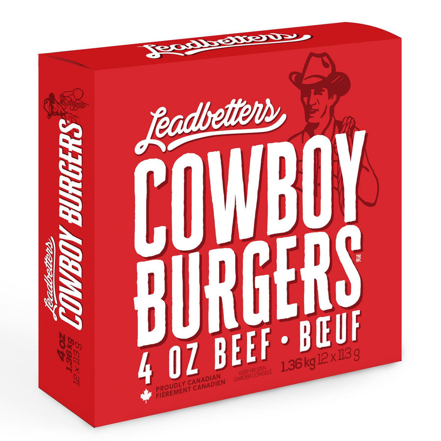 Leadbetter Cowboy Burgers 12 x 113g