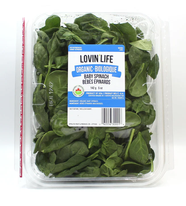 Lovin Life Baby Spinach Organic 142g
