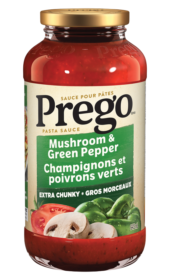 Prego Mushroom Green Pepper Pasta Sauce 645mL