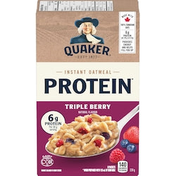 Quaker Instant Triple Berry Protein Oatmeal 6 packets 228g