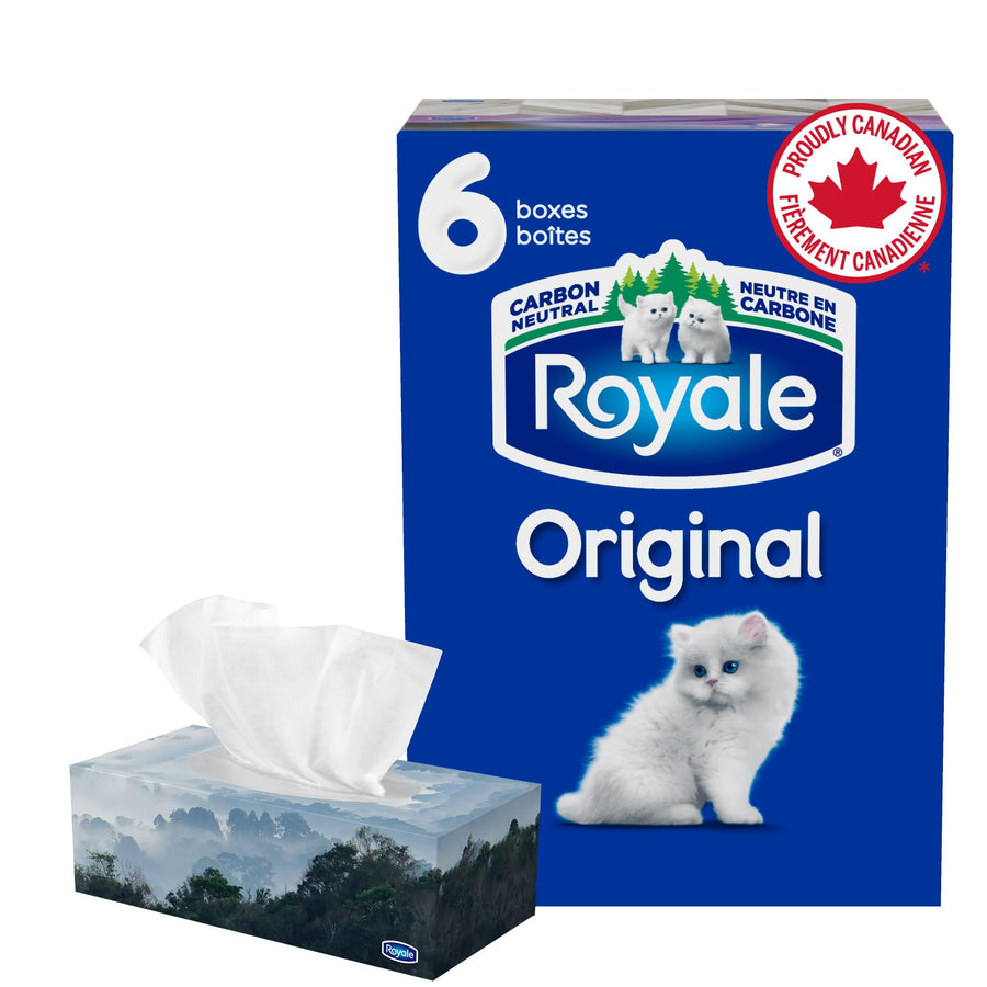 Royale Facial Tissue - 2 Ply 126 Tissues - 6pk