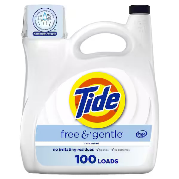 Tide Free&Gentle HE Liquid Laundry Detergent - 100 Loads 3.9L