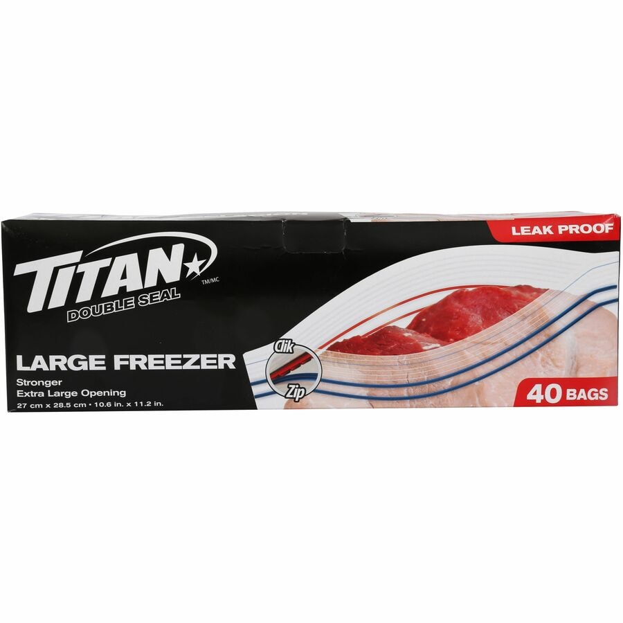 Titan Large Freezer Plastic Bags - 40pk