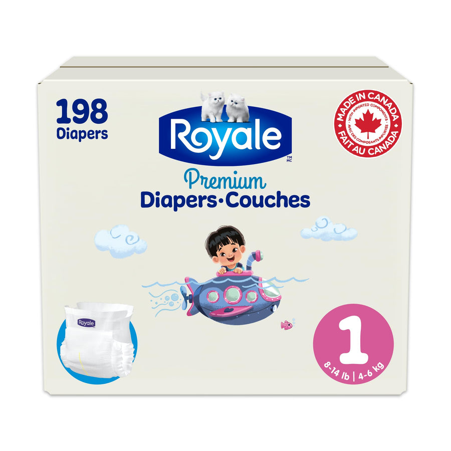 Royale Diapers - Size 1 - 96pk