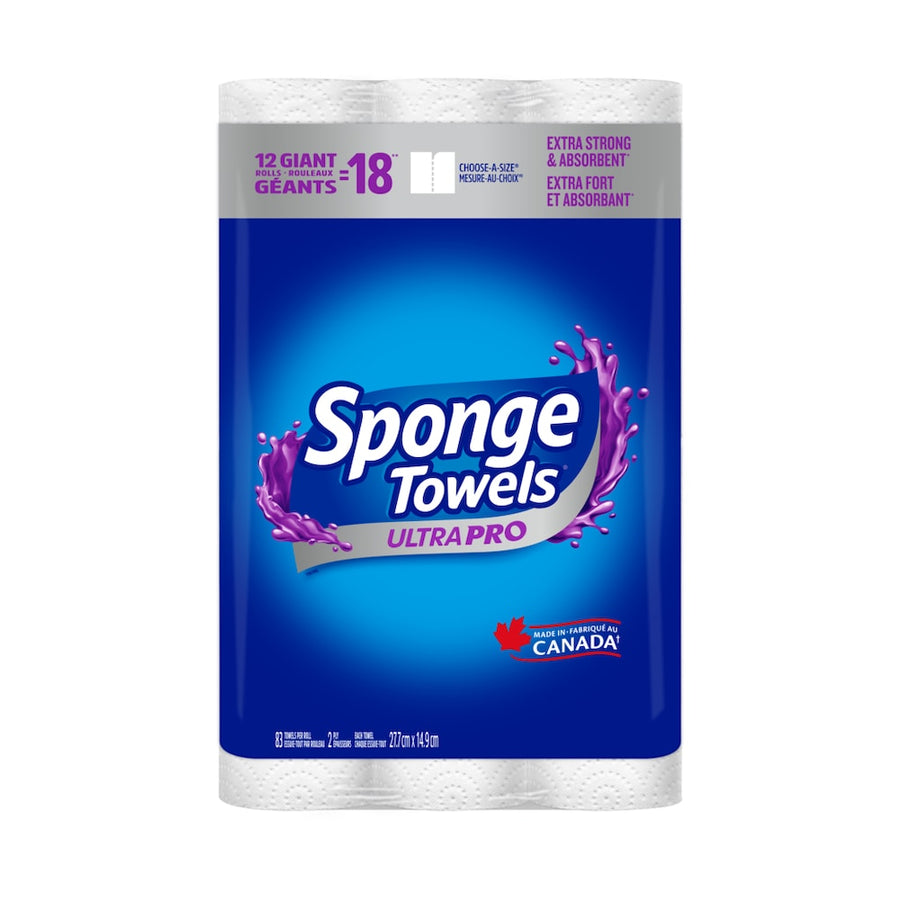 SPONGE TOWELS SELECT A SIZE 2 ROLLS