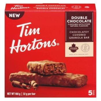 Tim Hortons Double Chocolate Granola Bar 5 Pk 160 G