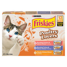 Image of Friskies Poultry Lovers Wet Cat Food Variety Pack 12x156g
