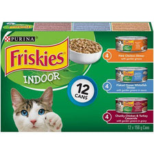 Image of Friskies Indoor Wet Cat Food Variety Pack 12x156g