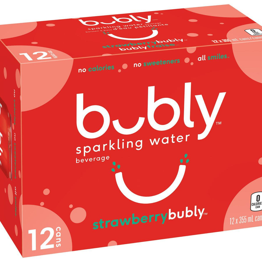 Bubly Sparkling, Strawberry 12x355mL