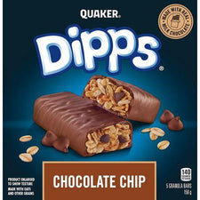 Image of Quaker Dipps Snack Bars, Chocolate Chip 156g