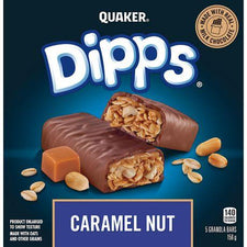 Image of Quaker Dipps Snack Bars, Caramel Nut 156g