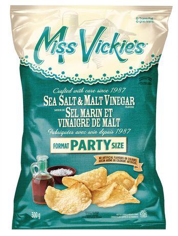 Miss Vickie's Kettle Cooked Potato Chips, Sea Salt & Malt Vinegar 275g