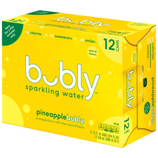 Image of Bubly Sparkling Water Pineapple 12Pk 355mL
