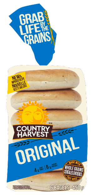 Country Harvest Bagel, Original 6pk
