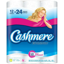 Image of Cashmere Double Roll Bathroom Tissue 12 Double = 24 Roll PKG