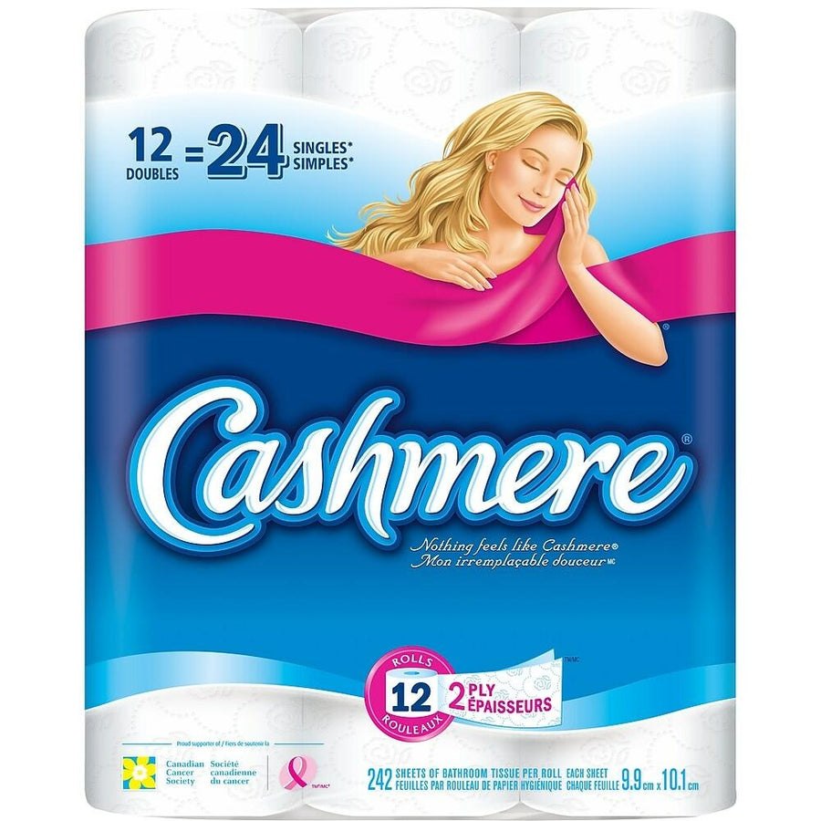 Cashmere Double Roll Bathroom Tissue 12 Double = 24 Roll PKG