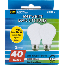 Image of Cm Soft White 40W Lightbulbs 2 Pk