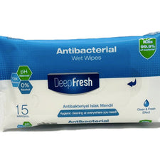 Image of Deep Fresh Antibacterial Wipes 15 Pack