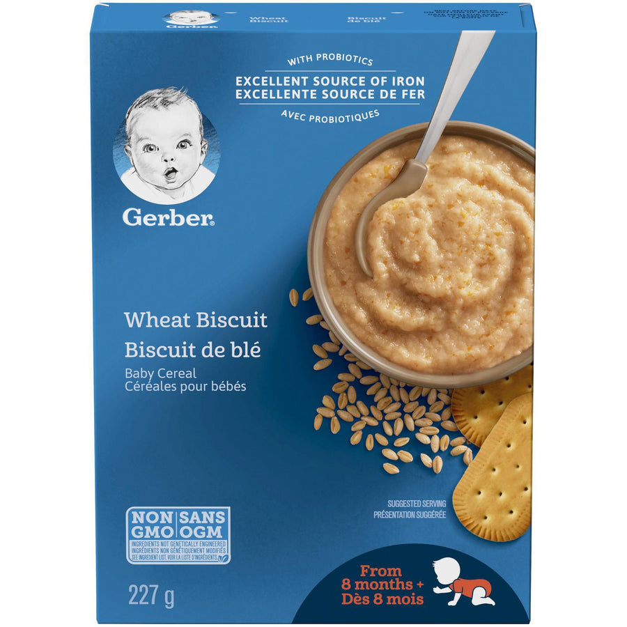 Gerber Wheat Biscuit Baby Cereal 227 G