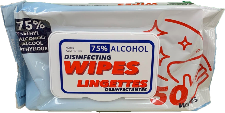 Home Aesthetics Disinfecting Cleaning Wipes 50 Count