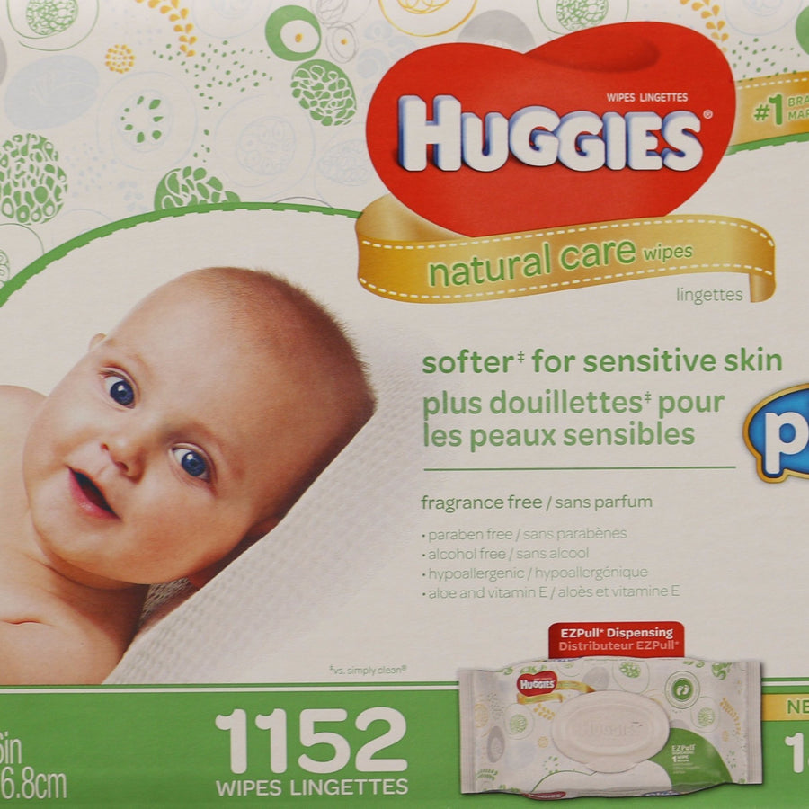 Huggies Natural Care Baby Wipes 18x64 Wipes
