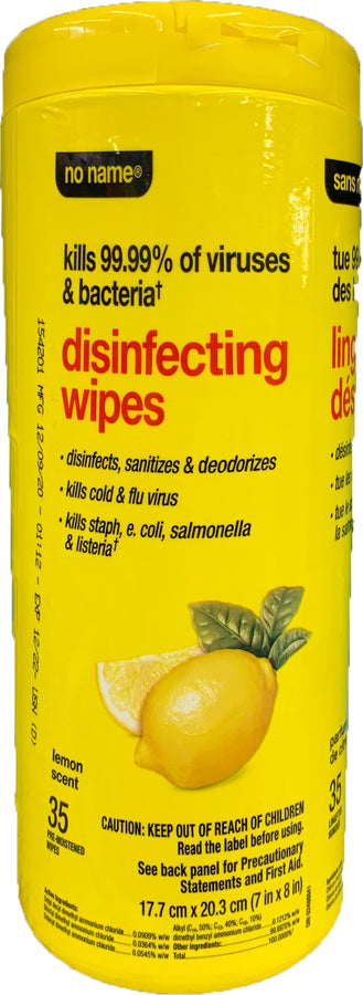 No Name Disinfectant Wipes 35 Pack