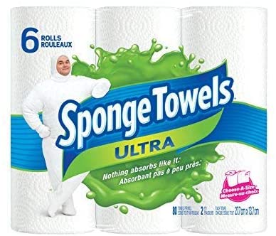 Sponge Towel Select-A-Size 6 Roll Pack
