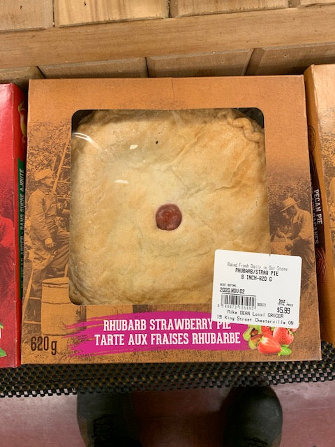 Rhubarb/Strawberry Pie 8 Inch 620 G