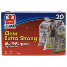 Image of TUFF GUY 20 CLEAR GARBAGE BAGS 30X48 20 PK