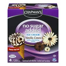 Image of Chapmans Vanilla Cone, No Sugar Added 4 X 120ML