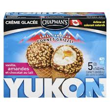 Image of Chapman's Yukon Grizzly Vanilla and Almonds Ice Cream Cone 5x140g