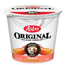 Image of Astro Original Balkan Fruit on Bottom Yogurt, Peach 175g