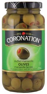 Coronation Stuffed Manzanilla Olives 375 Ml.