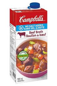 Campbell's Beef Broth, No Salt Added 900mL