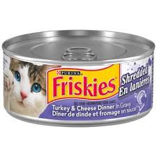 Image of Friskies Shredded Wet Cat Food, Turkey & Cheese Dinner in Gravy 156g
